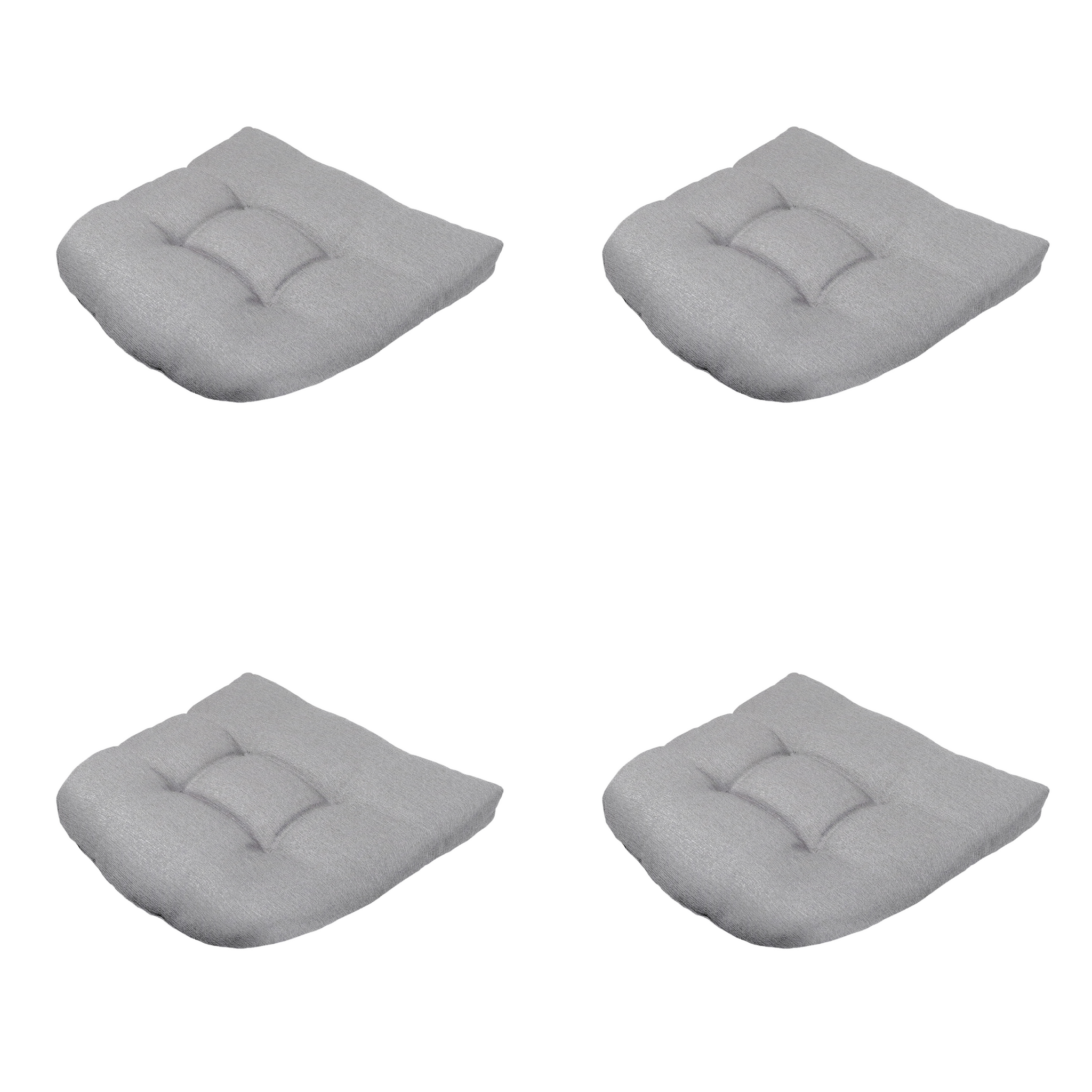 Madison - Zitkussen Napels - Grijs - 46x46x6cm - Set van 4