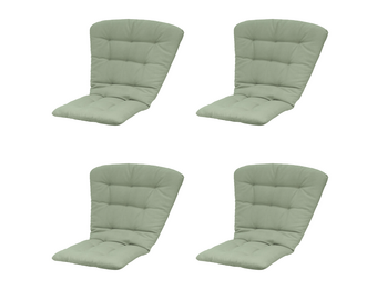 Madison - Tuintstoelkussen Hoge Rug Napels - Groen - 125x82x6cm - Set van 4