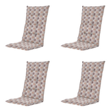 Madison - Kussen hoge rug Rae - Bruin - 123x50x5cm - Set van 4