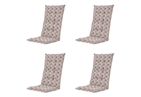 Madison - Kussen hoge rug Rae - Bruin - 123x50x5cm - Set van 4