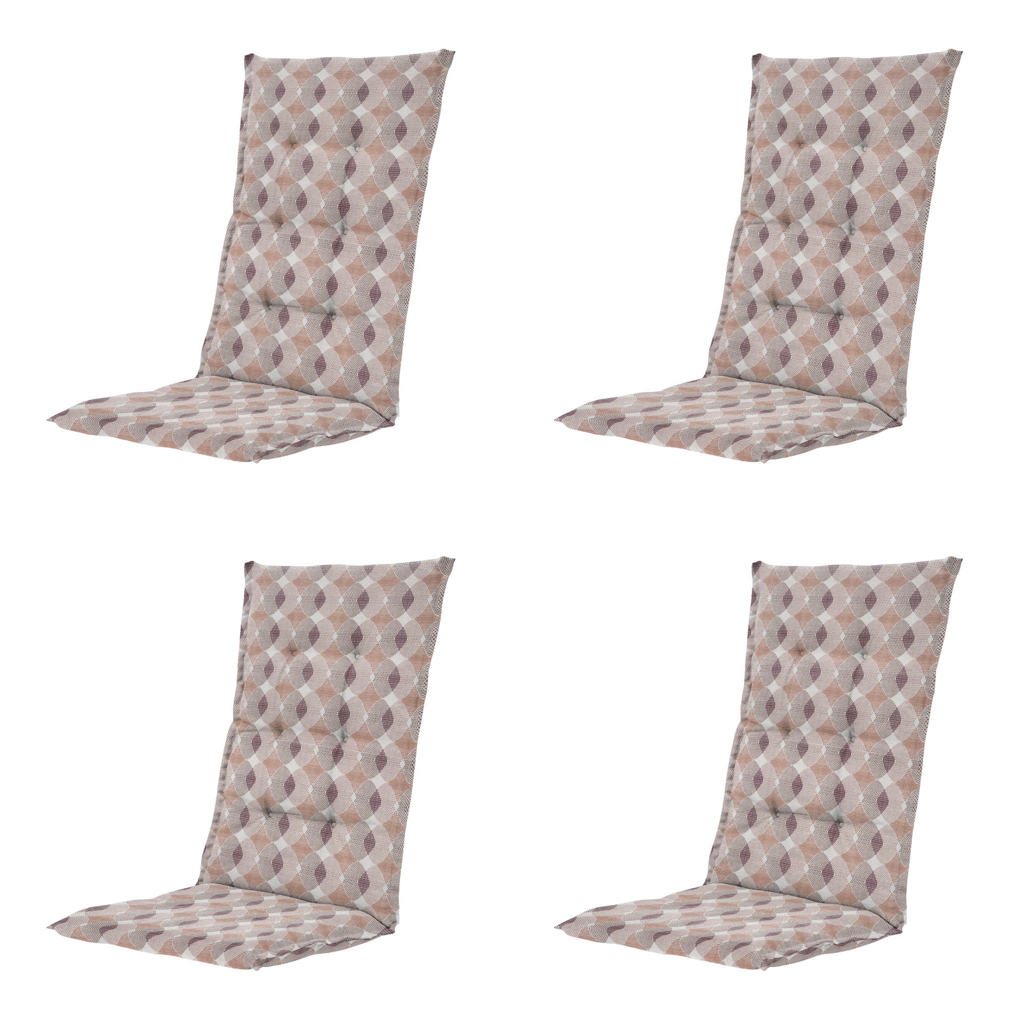 Madison - Kussen hoge rug Rae - Bruin - 123x50x5cm - Set van 4