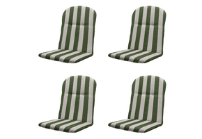 Madison - Kuipstoelkussen Hoge rug Amora - Groen - 45x45x3,5cm - Set van 4