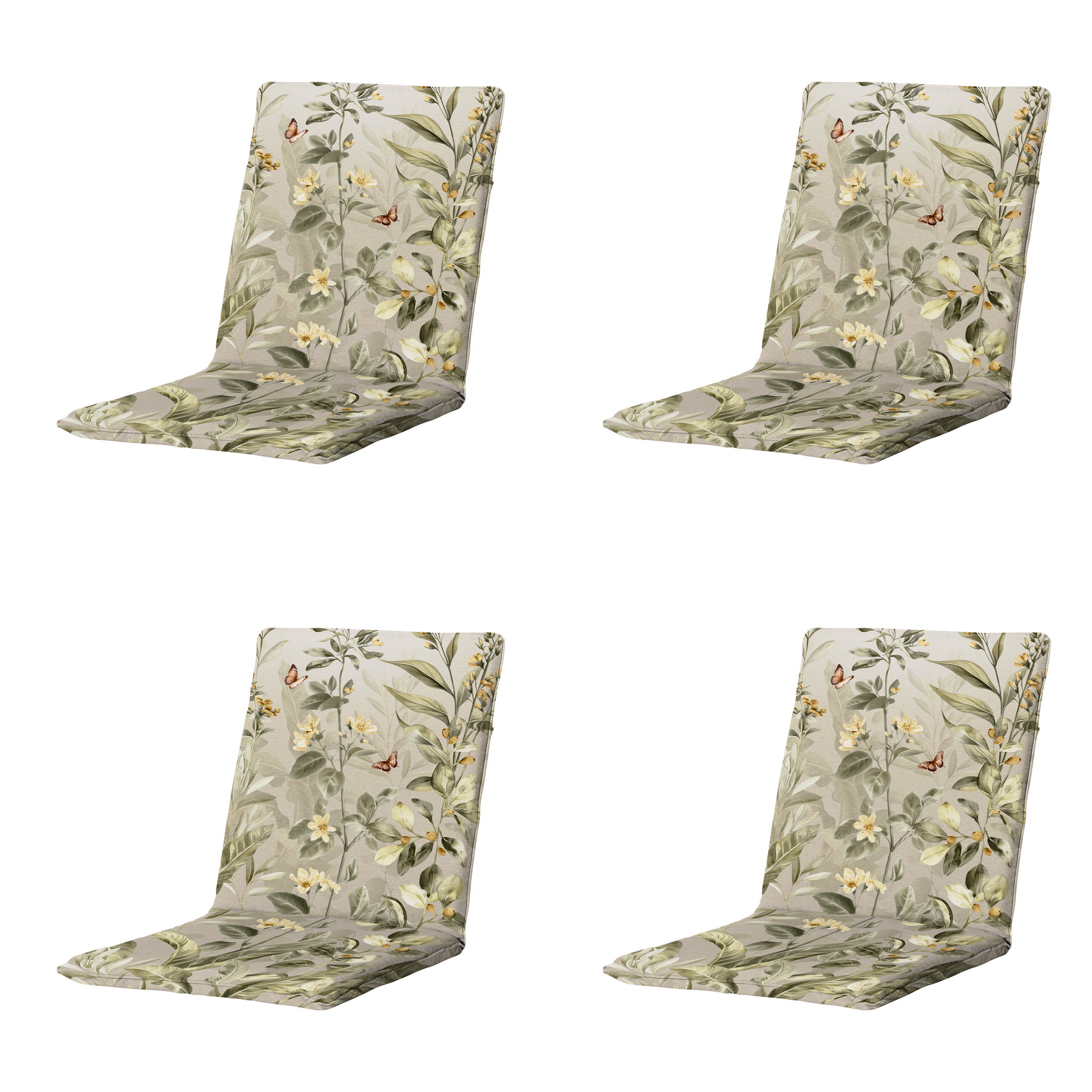 Madison - Stapelstoelkussen Elisa - Multikleur - 97x49x5cm - Set van 4