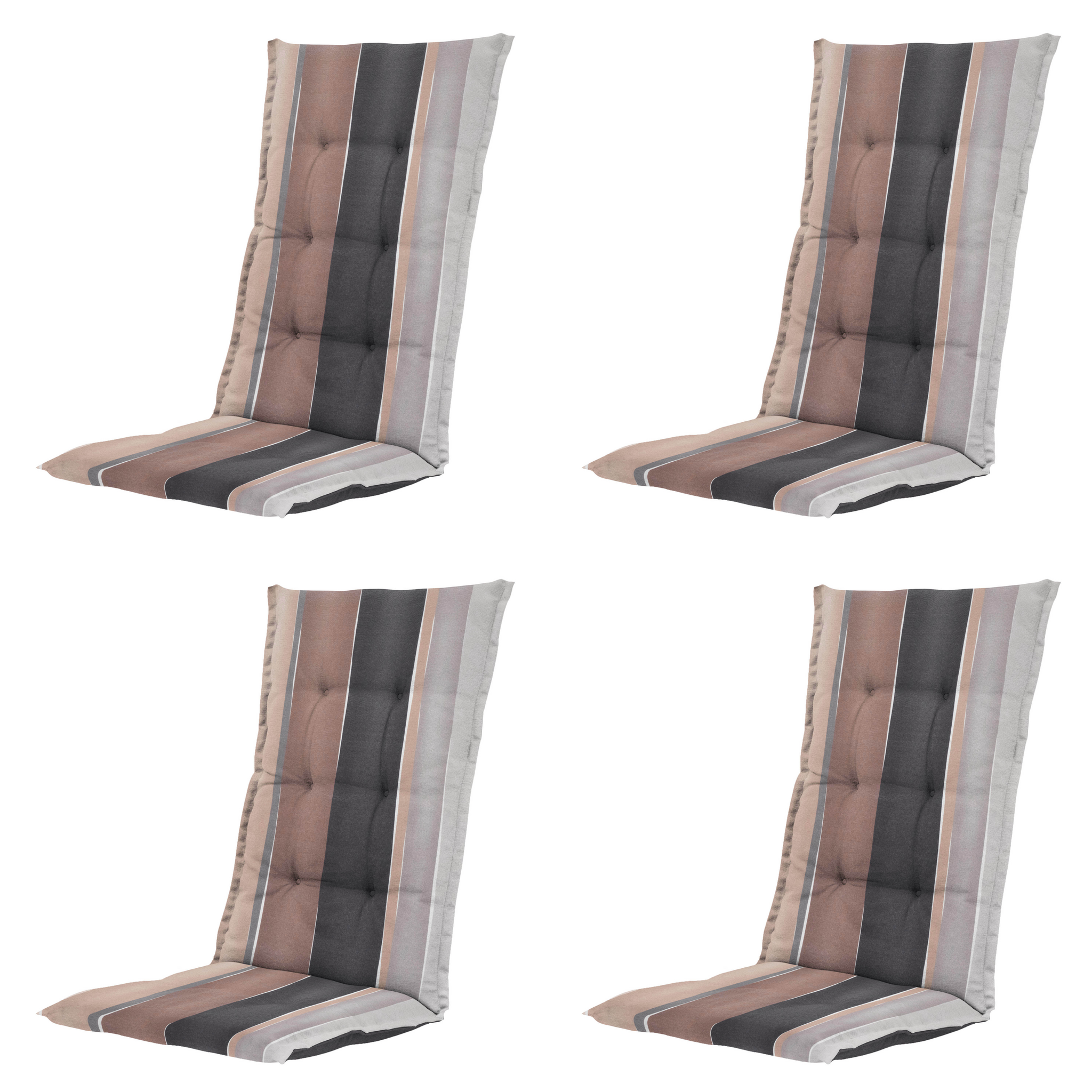 Madison - Kussen hoge rug Nox - Mulitkleur - 123x50x5cm - Set van 4