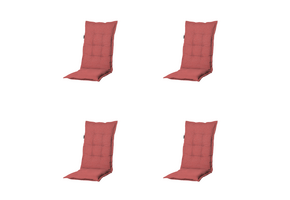Madison - Kussen hoge rug Manchester - Rood - 123x50x7cm - Set van 4