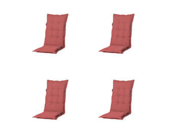 Madison - Kussen hoge rug Manchester - Rood - 123x50x7cm - Set van 4