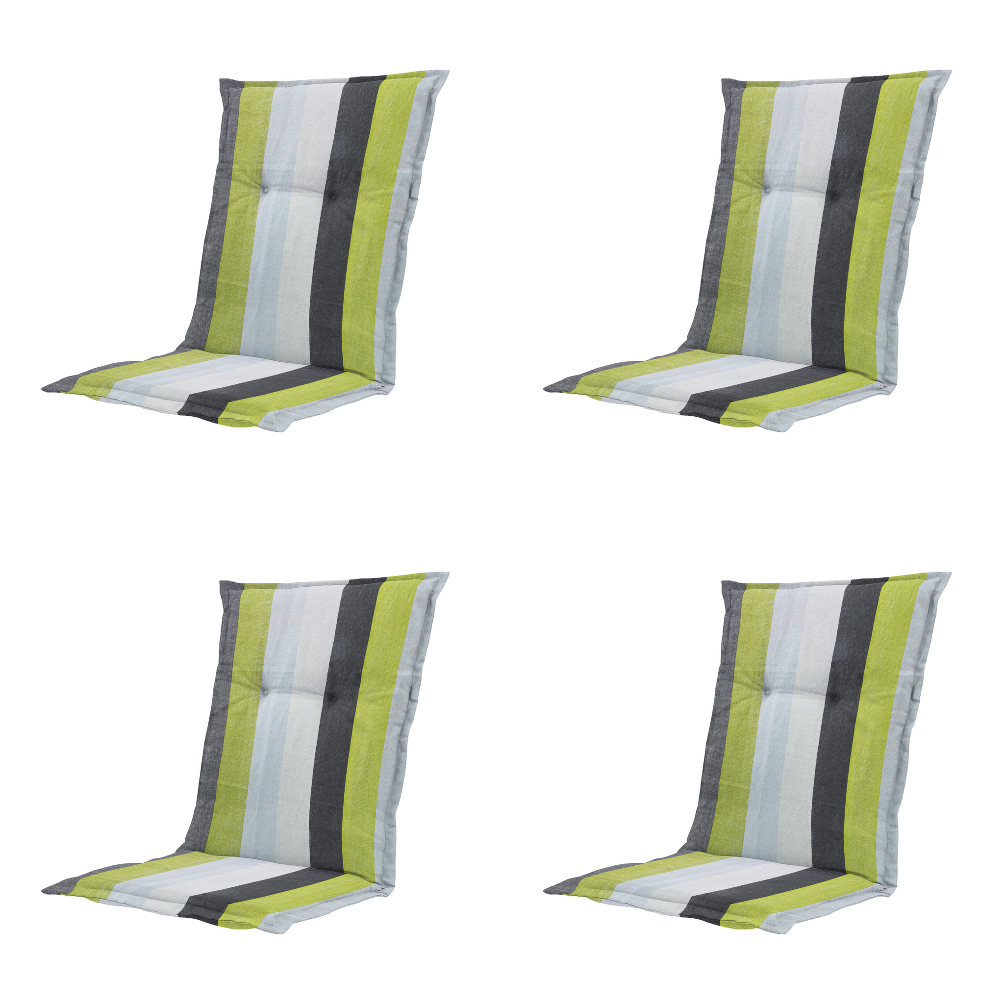 Madison - Kussen lage rug Victoria - Groen - 105x50x6cm - Set van 4