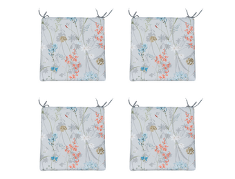 Madison - Zitkussen Eco-line - Blauw - 40x40x4,5cm - Set van 4