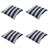 Madison - Sierkussen Amora - Blauw - 50x50x10cm - Set van 4