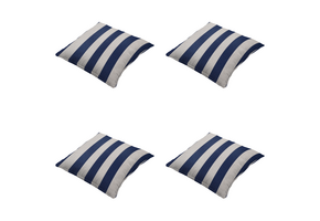 Madison - Sierkussen Amora - Blauw - 50x50x10cm - Set van 4