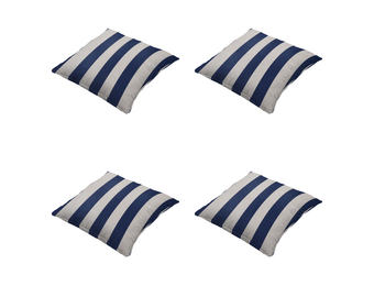 Madison - Sierkussen Amora - Blauw - 50x50x10cm - Set van 4
