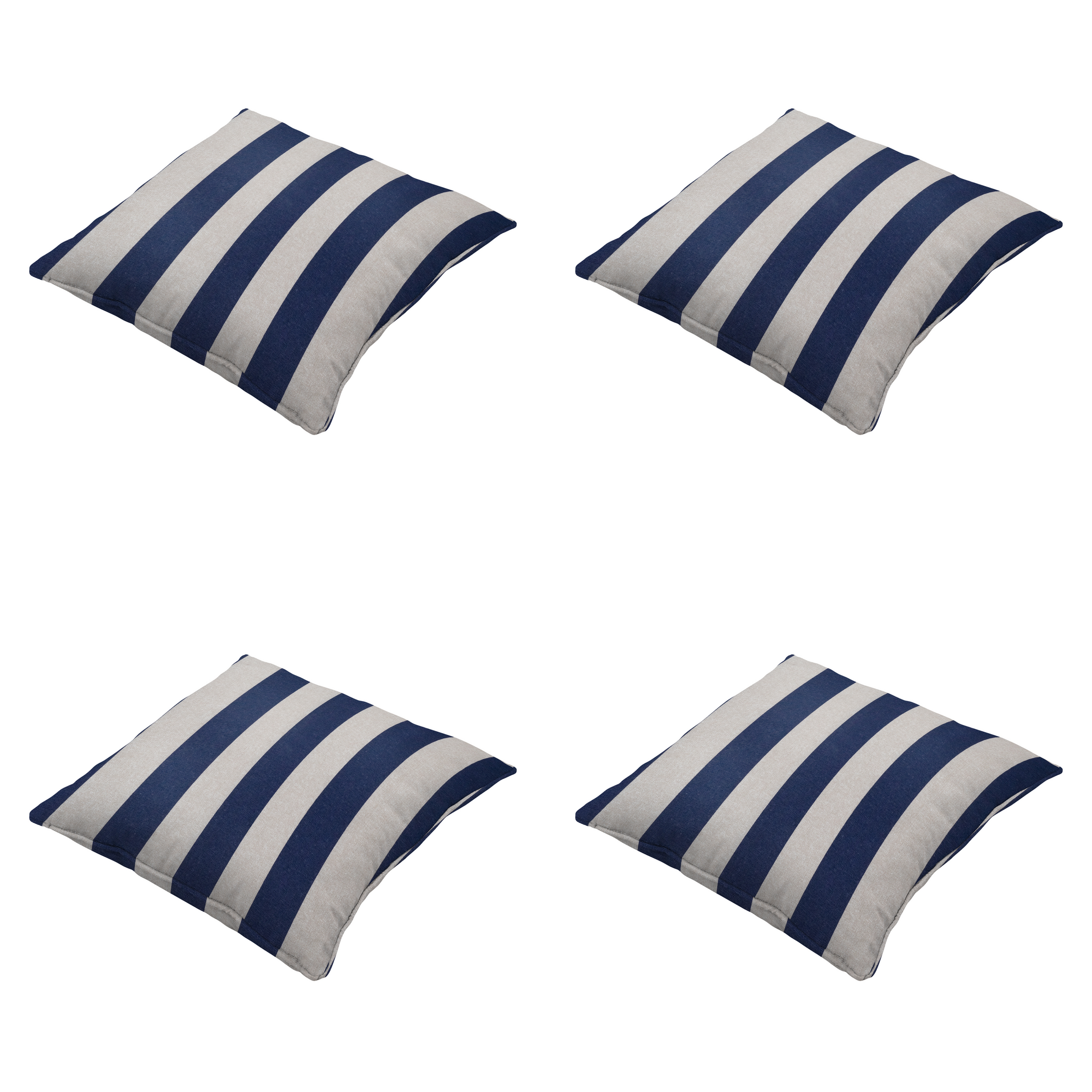 Madison - Sierkussen Amora - Blauw - 50x50x10cm - Set van 4