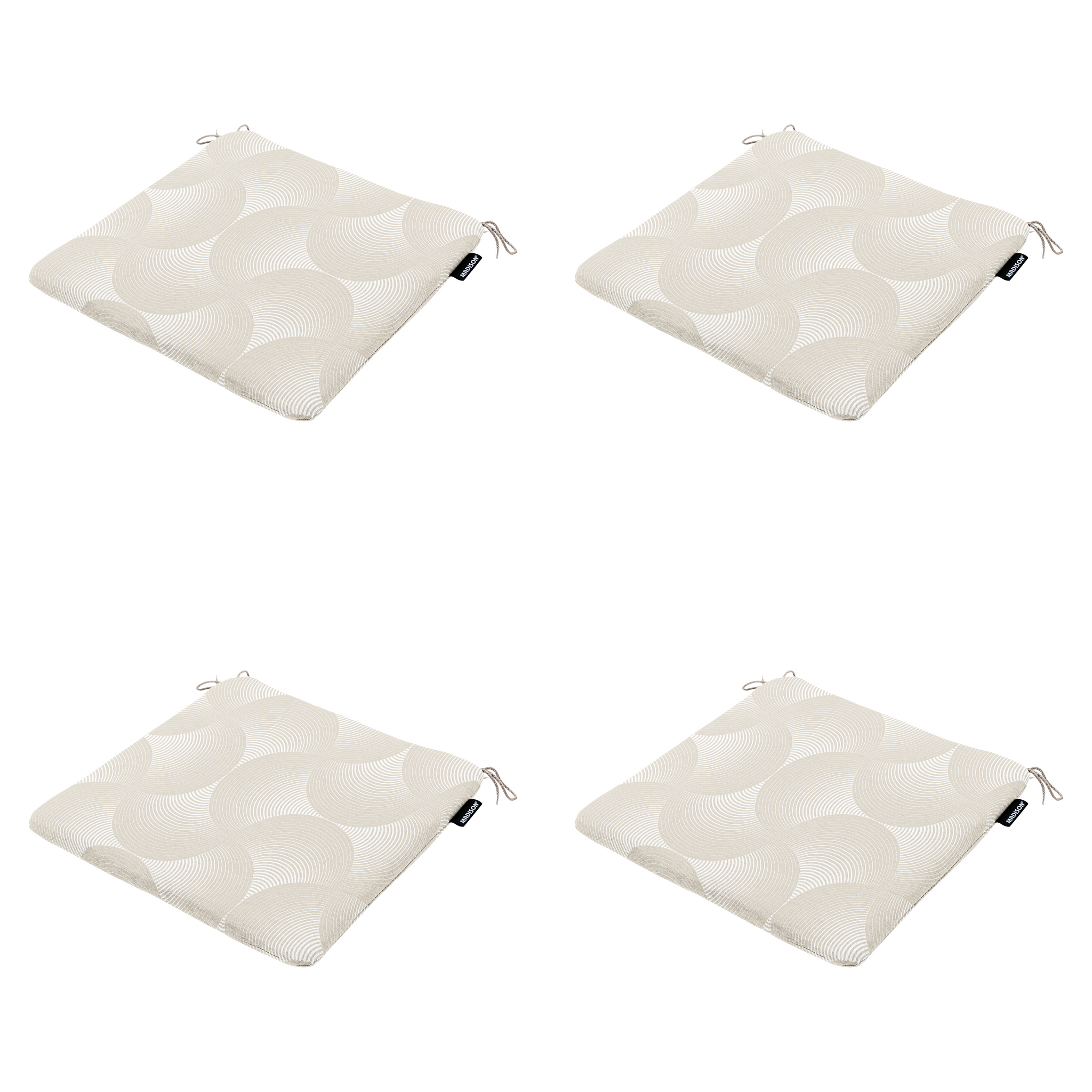 Madison - Zitkussen Napels - Beige - 40x40x4,5cm - Set van 4