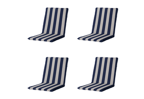 Madison - Stapelstoelkussen Amora - Blauw - 97x49x5cm - Set van 4