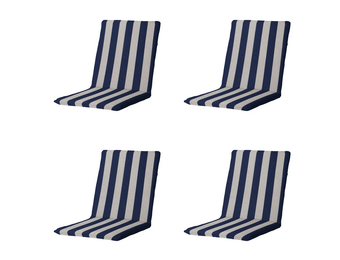 Madison - Stapelstoelkussen Amora - Blauw - 97x49x5cm - Set van 4