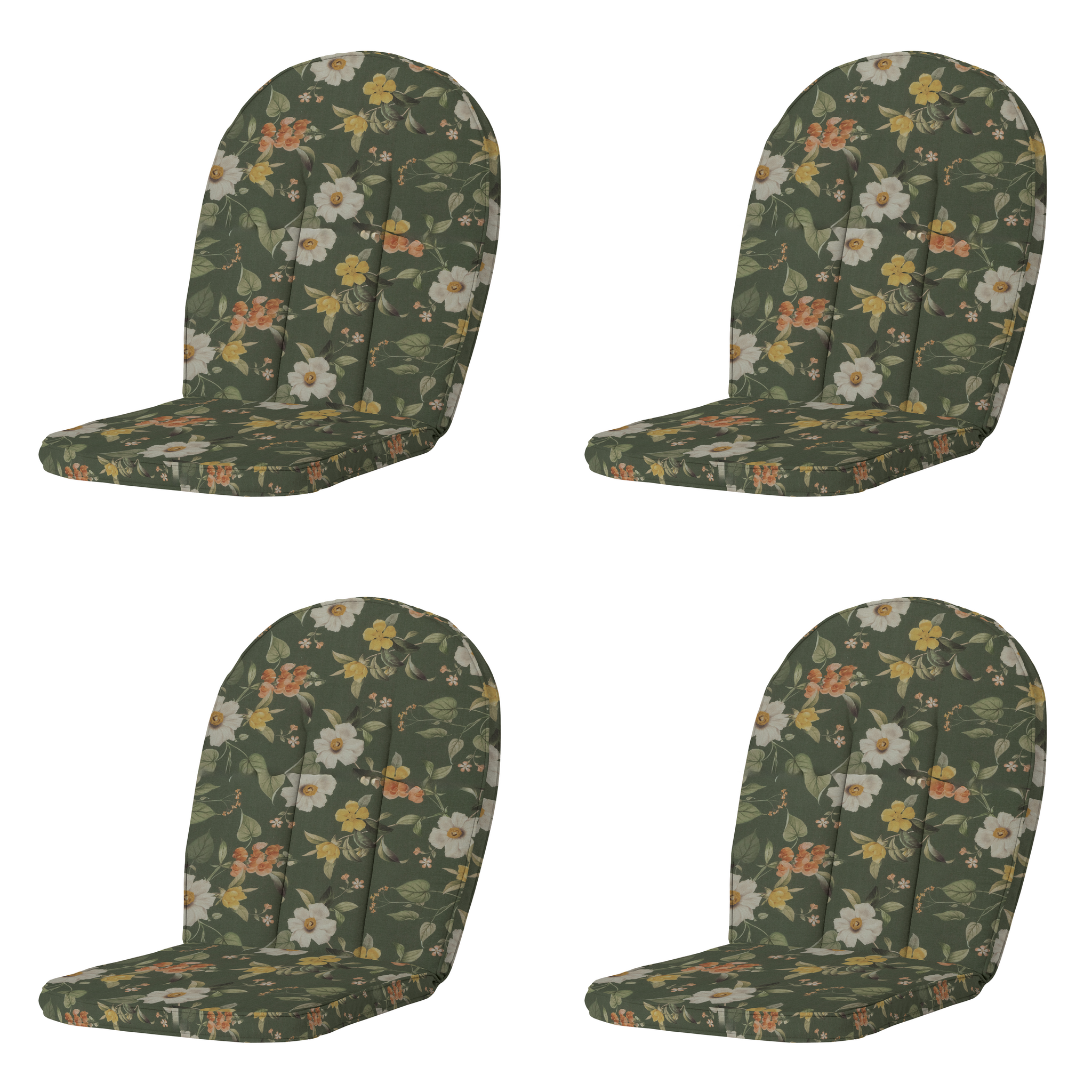 Madison - Kuipstoelkussen Hoge rug Julliete - Multikleur - 105x52x5cm - Set van 4