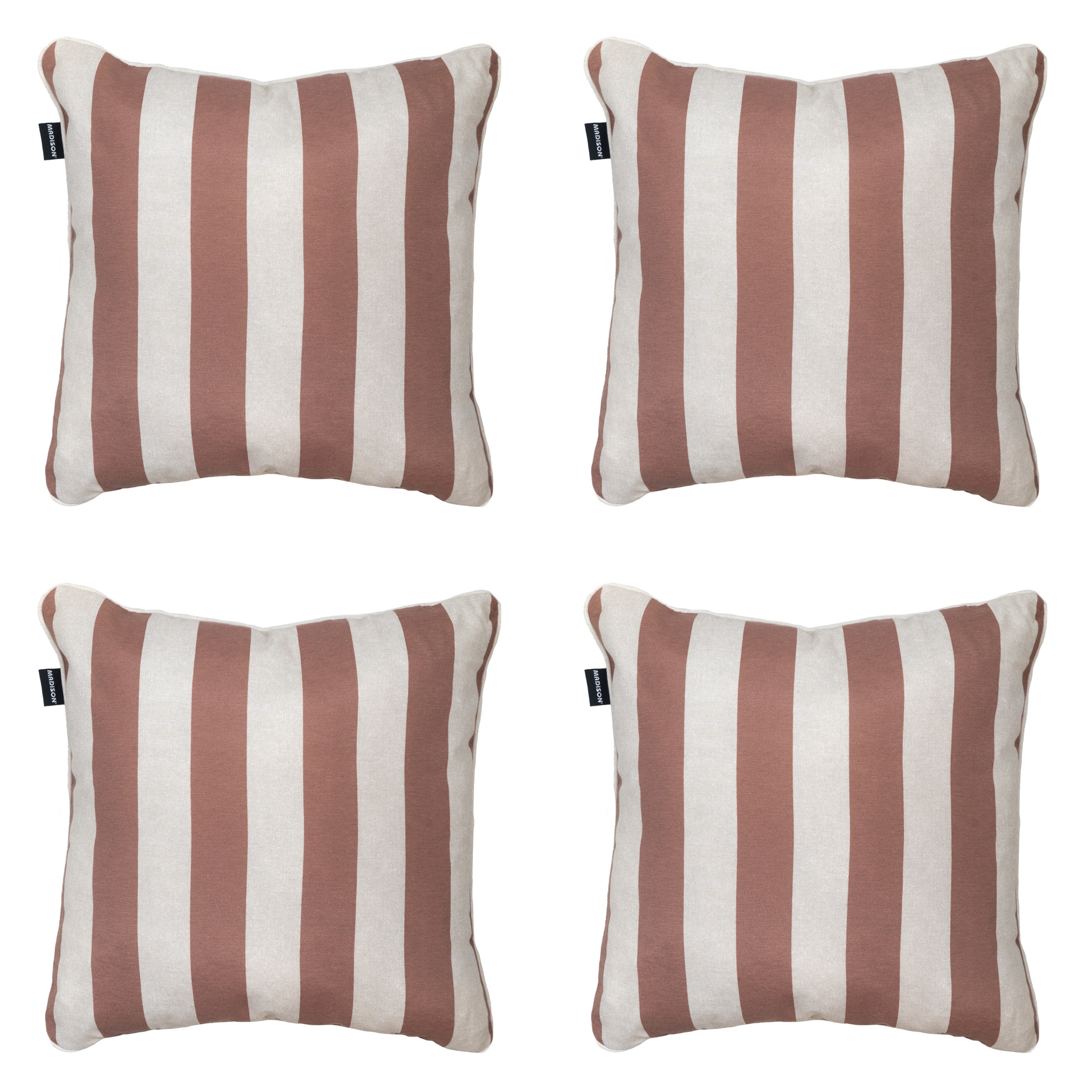 Madison - Sierkussen Amora - Bruin - 50x50x10cm - Set van 4