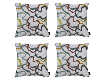 Madison - Sierkussen Blaze - Multikleur - 50x50x10cm - Set van 4