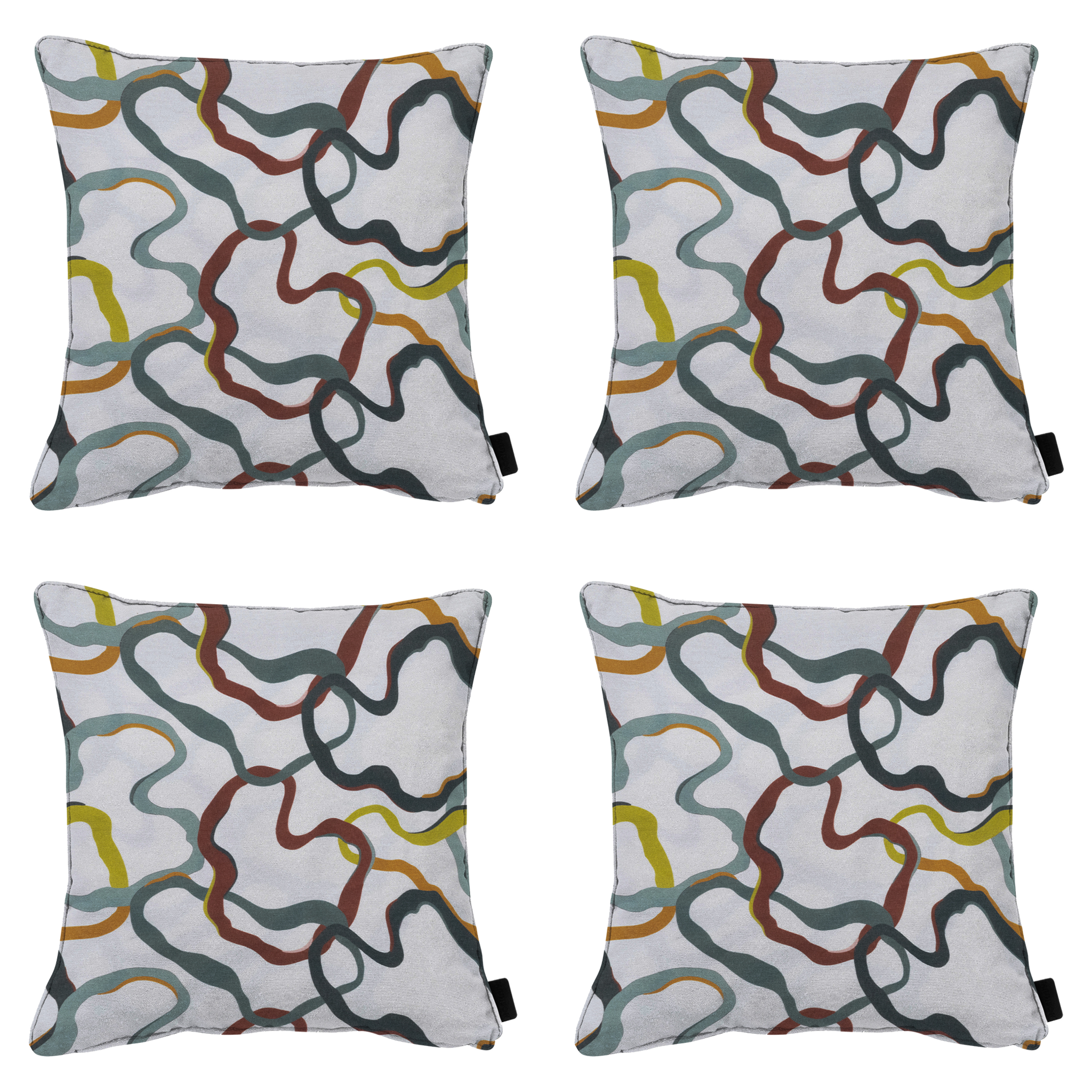 Madison - Sierkussen Blaze - Multikleur - 50x50x10cm - Set van 4