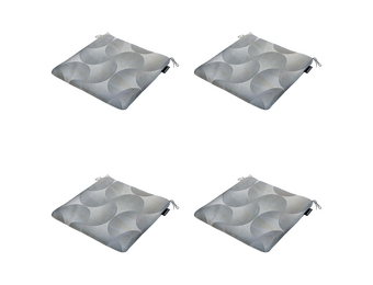 Madison - Zitkussen Napels - Grijs - 40x40x4,5cm - Set van 4