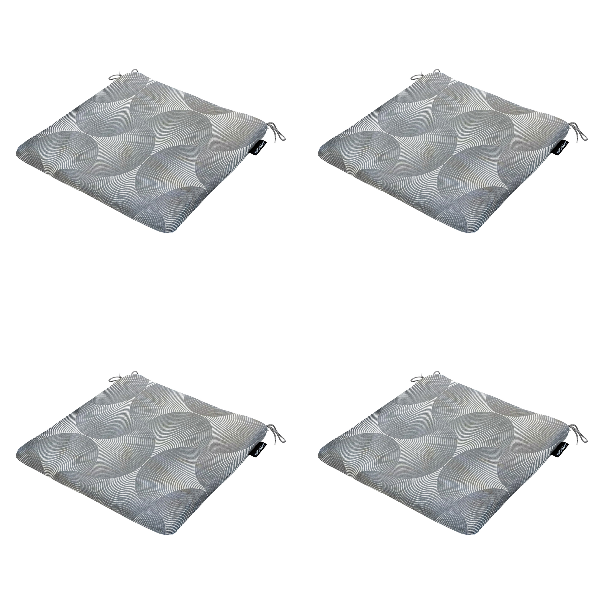 Madison - Zitkussen Napels - Grijs - 40x40x4,5cm - Set van 4