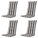 Madison - Kussen hoge rug Amora - Grijs - 123x50x5cm - Set van 4