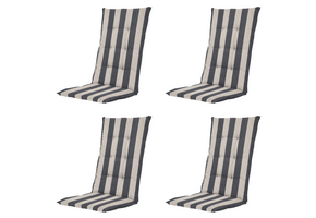 Madison - Kussen hoge rug Amora - Grijs - 123x50x5cm - Set van 4