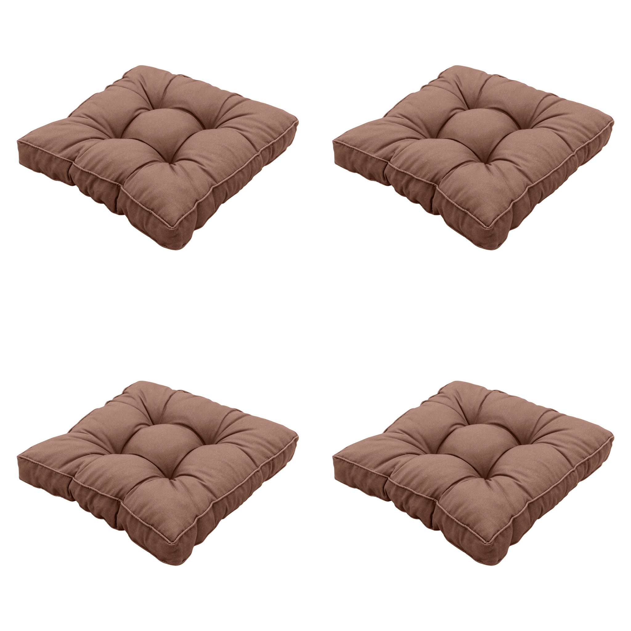 Madison - Zitkussen Panama - Bruin - 47x47x10cm - Set van 4