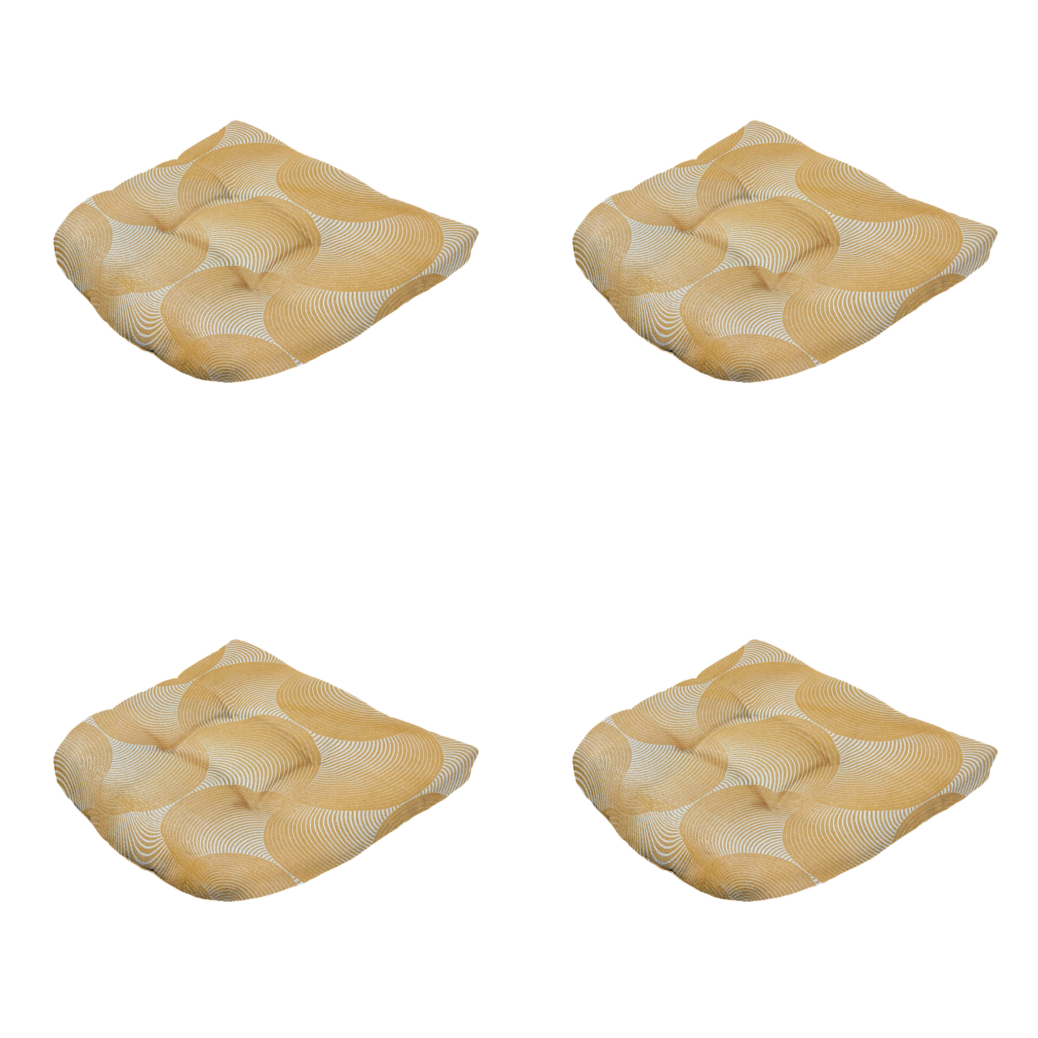 Madison - Zitkussen Napels - Geel - 46x46x6cm - Set van 4