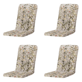 Madison - Tuintstoelkussen Hoge Rug Elisa - Multikleur - 100x48x6cm - Set van 4