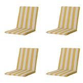 Madison - Stapelstoelkussen Amora - Geel - 97x49x5cm - Set van 4