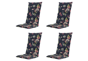 Madison - Kussen hoge rug Cato - Blauw - 123x50x5cm - Set van 4