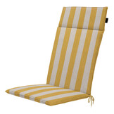 Madison - Tuintstoelkussen Hoge Rug Amora - Geel - 120x50x4cm - Set van 4