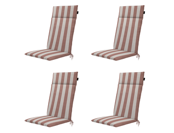 Madison - Tuintstoelkussen Hoge Rug Amora - Bruin - 120x50x4cm - Set van 4