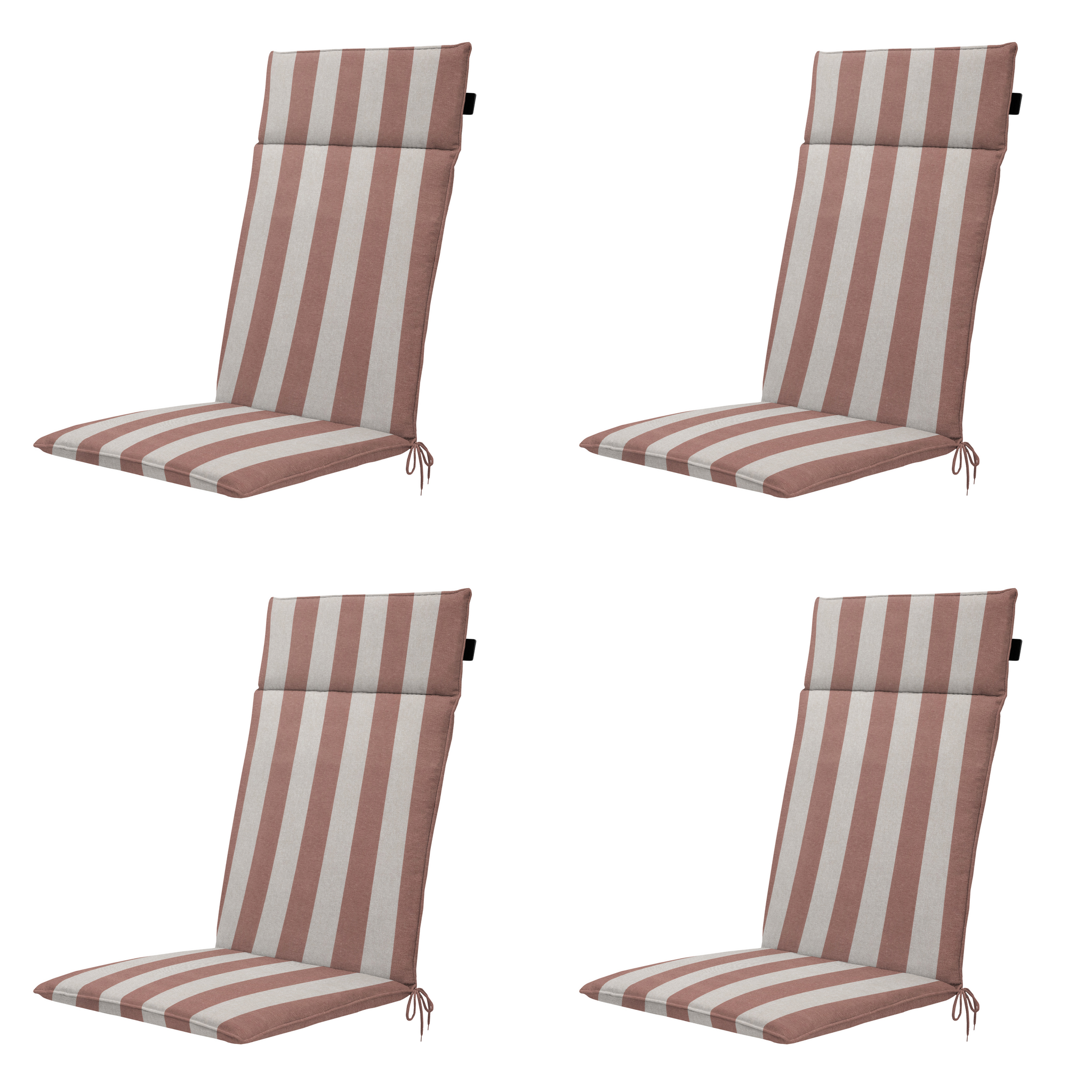 Madison - Tuintstoelkussen Hoge Rug Amora - Bruin - 120x50x4cm - Set van 4