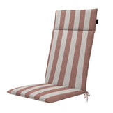 Madison - Tuintstoelkussen Hoge Rug Amora - Bruin - 120x50x4cm - Set van 4