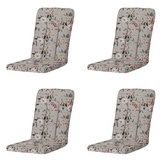 Madison - Tuintstoelkussen Hoge Rug Julliete - Multikleur - 110x48x6cm - Set van 4
