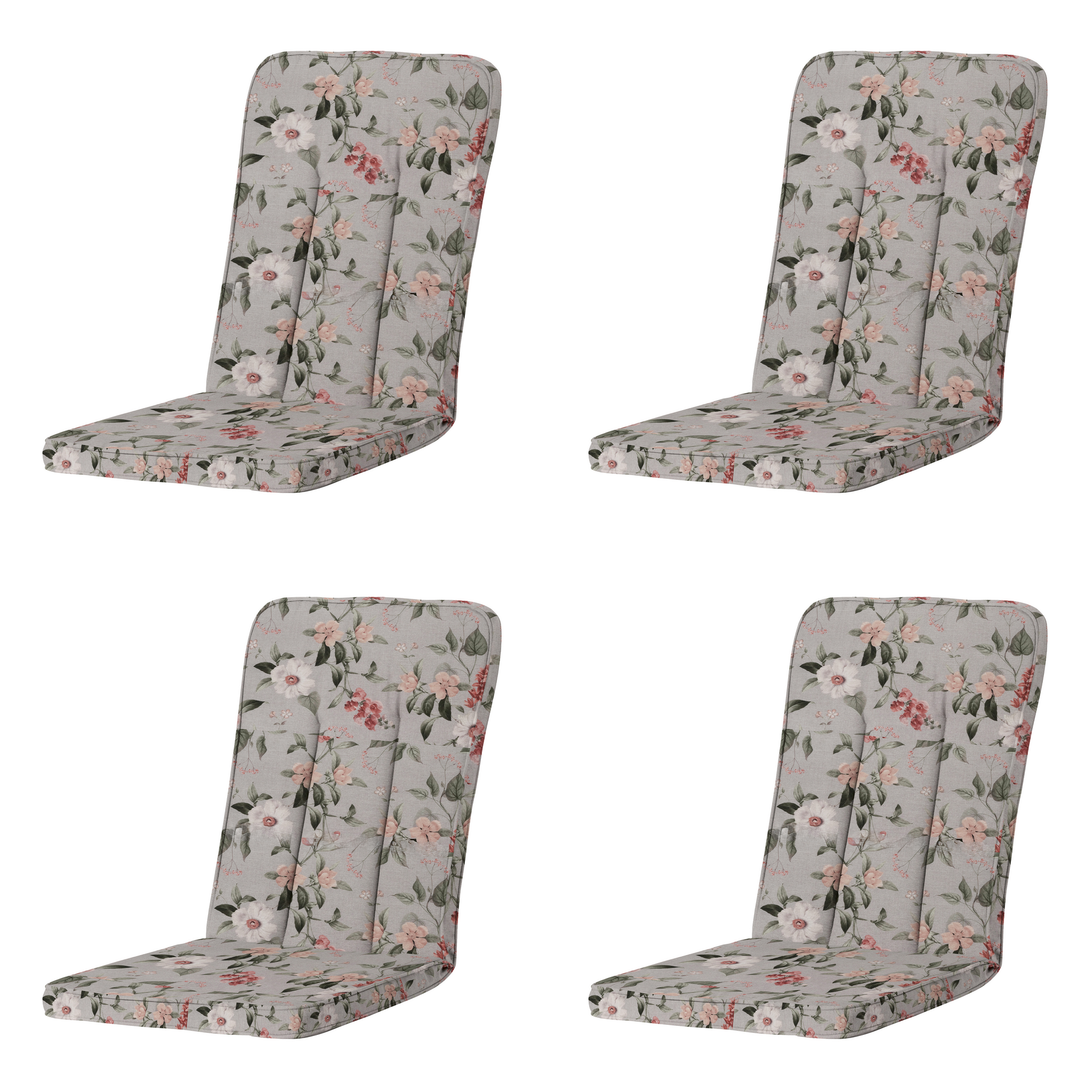 Madison - Tuintstoelkussen Hoge Rug Julliete - Multikleur - 110x48x6cm - Set van 4