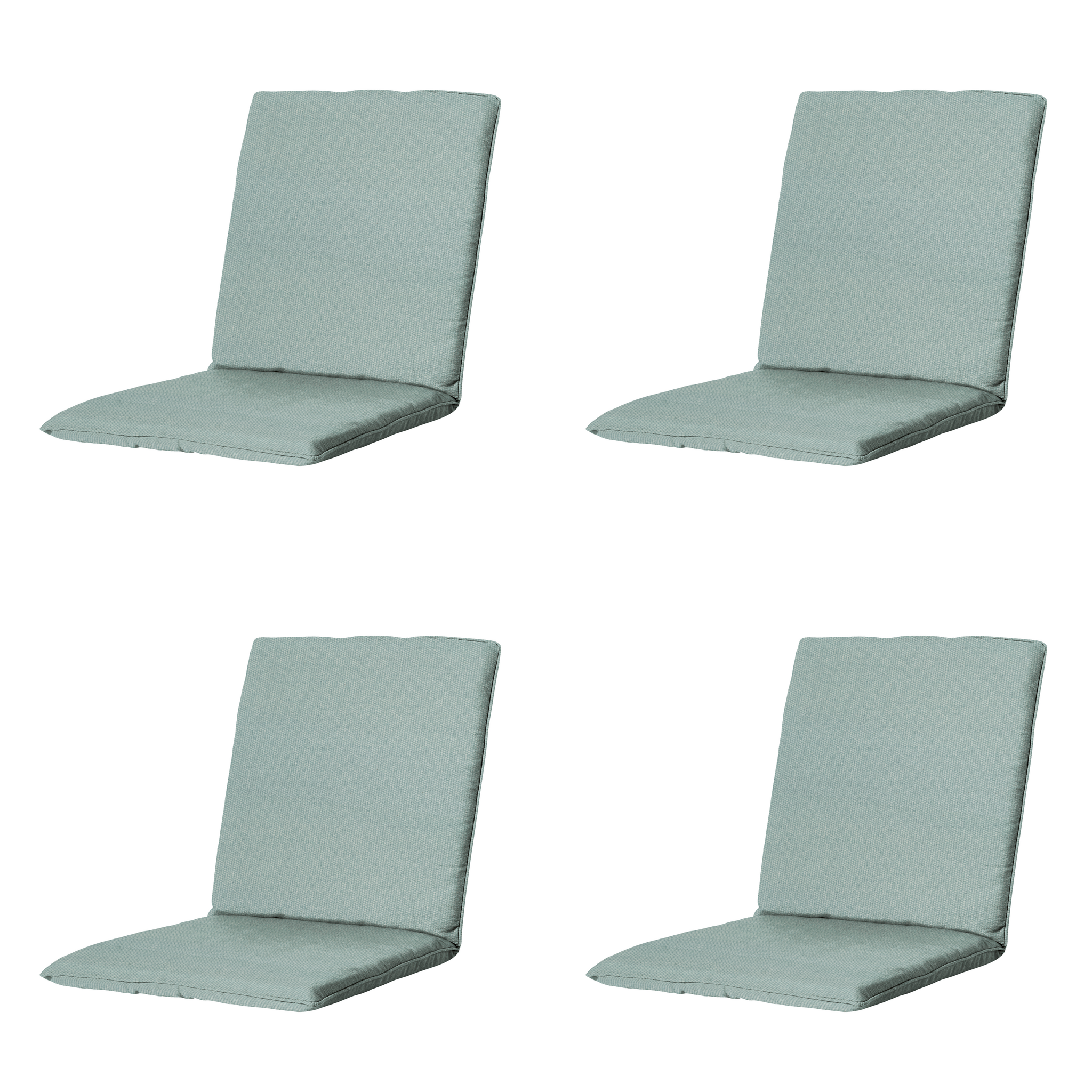 Madison - Stapelstoelkussen Eco-line - Blauw - 97x49x5cm - Set van 4