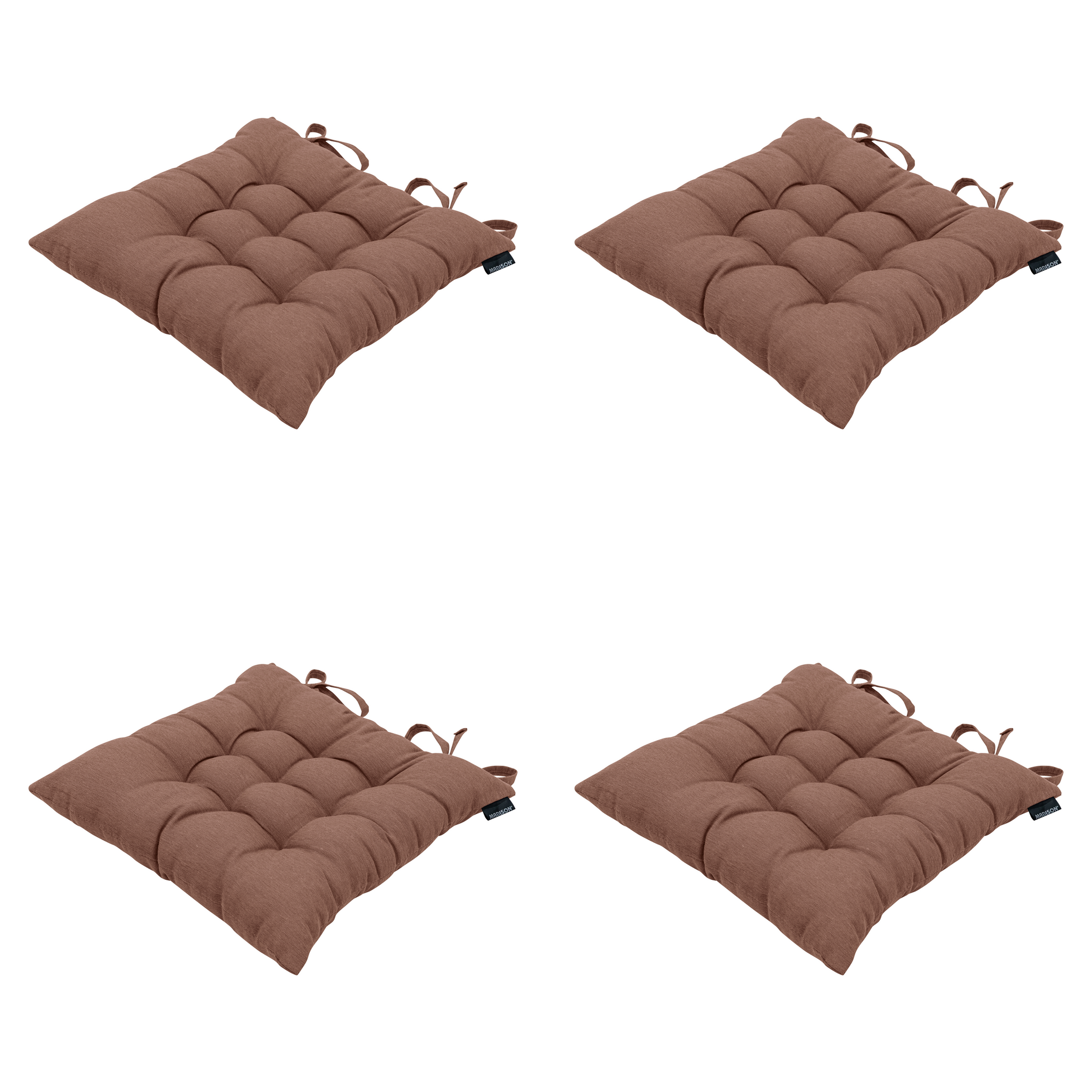 Madison - Zitkussen Panama - Bruin - 46x46x8cm - Set van 4