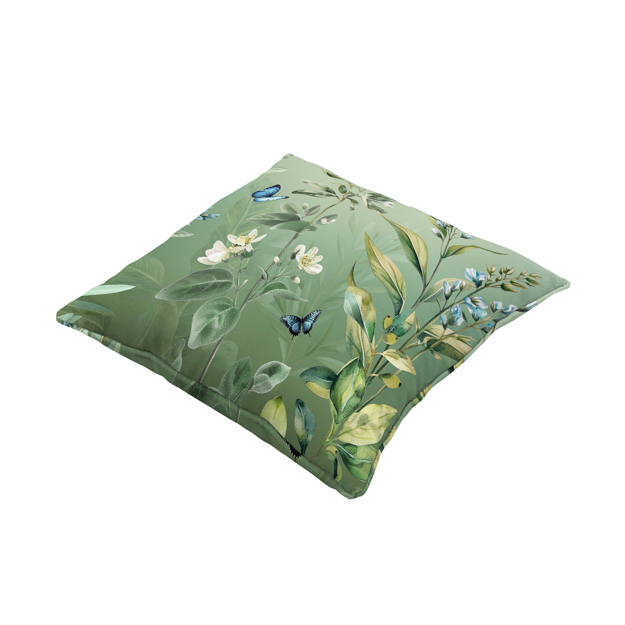 Madison - Sierkussen Elisa - Groen - 50x50x10cm - Set van 4