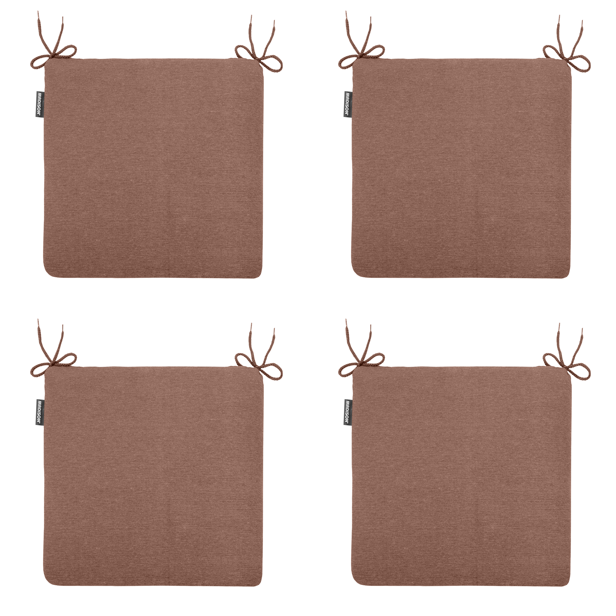 Madison - Zitkussen Panama - Bruin - 40x40x4,5cm - Set van 4