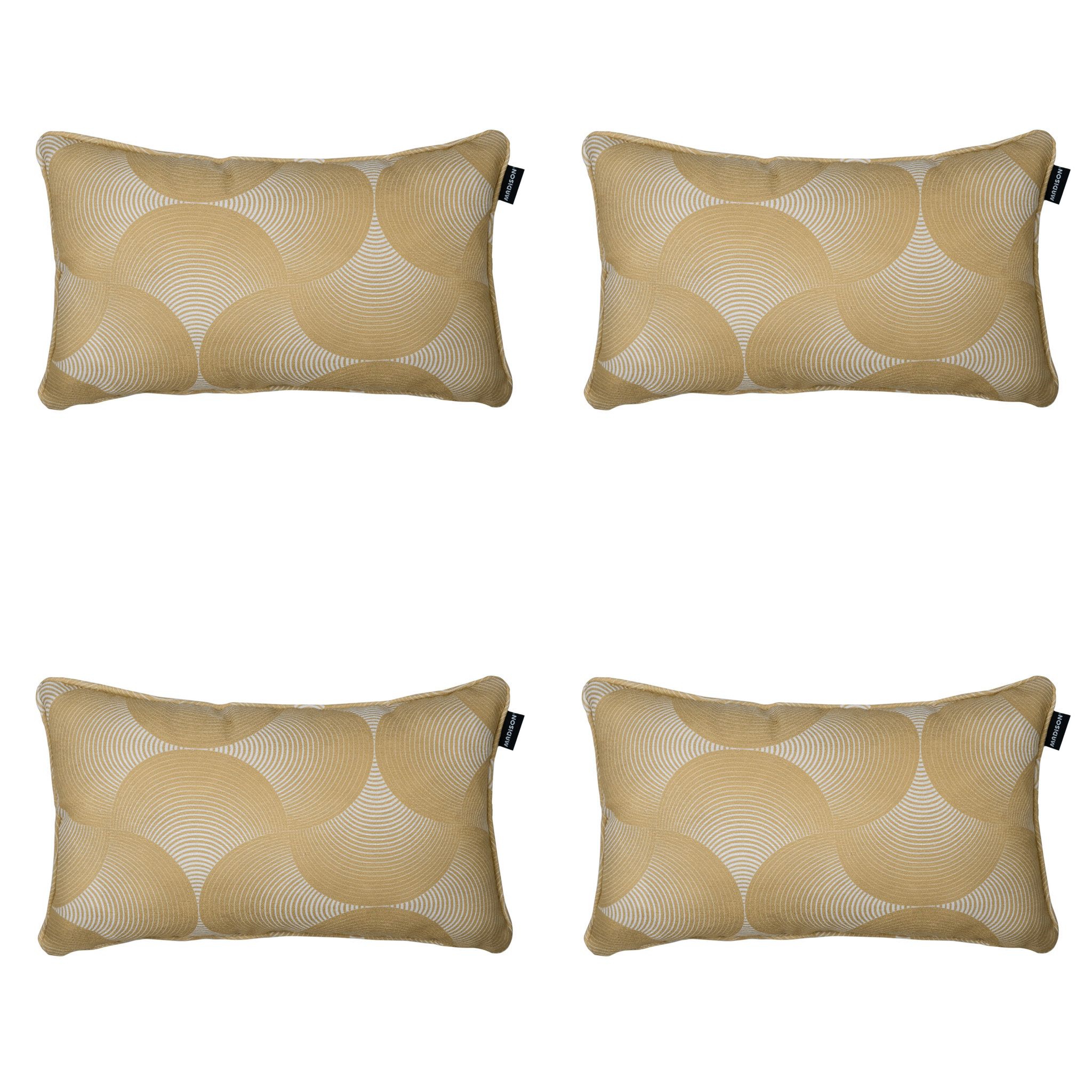 Madison - Sierkussen Napels - Geel - 30x50x10cm - Set van 4