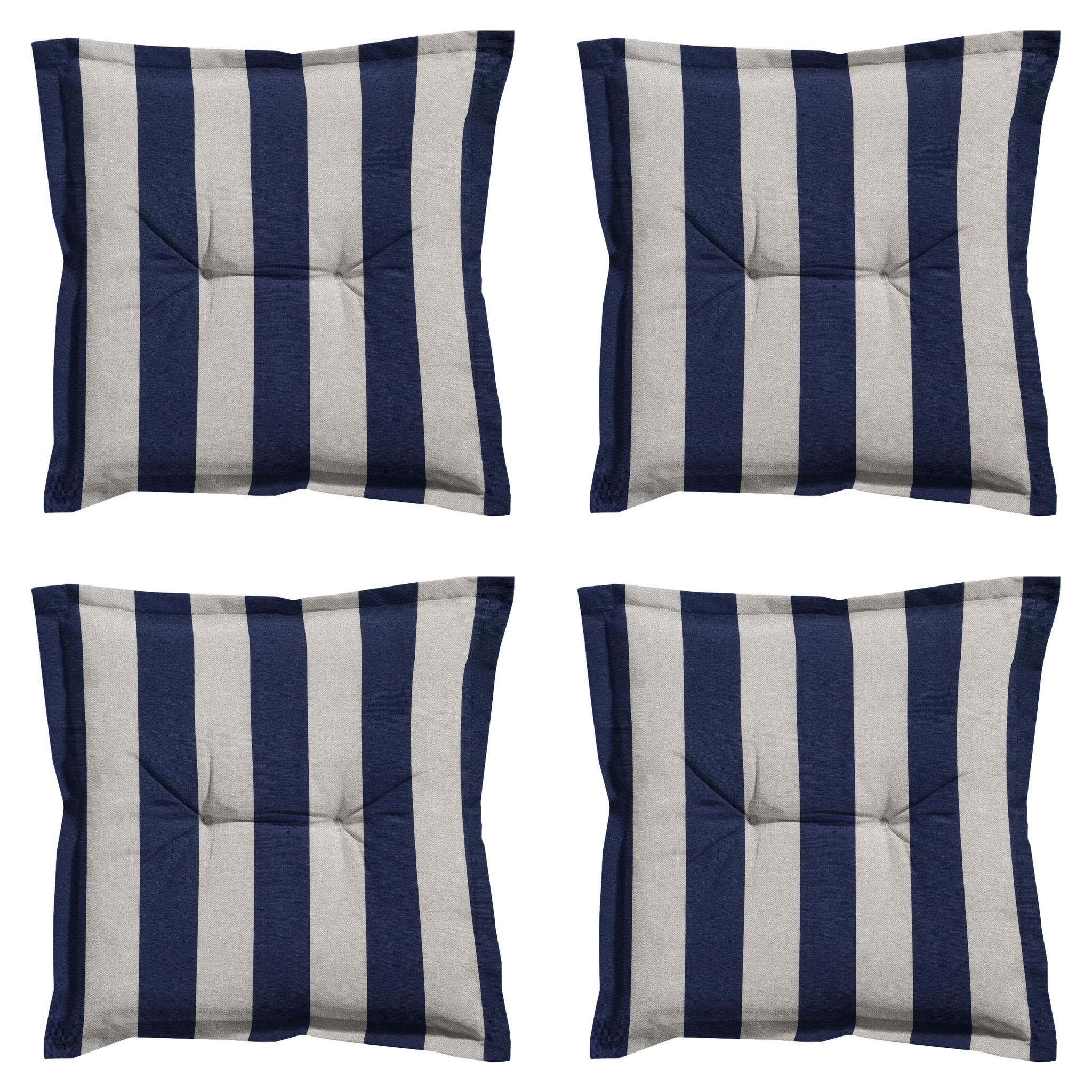 Madison - Zitkussen Amora - Blauw - 50x50x7cm - Set van 4