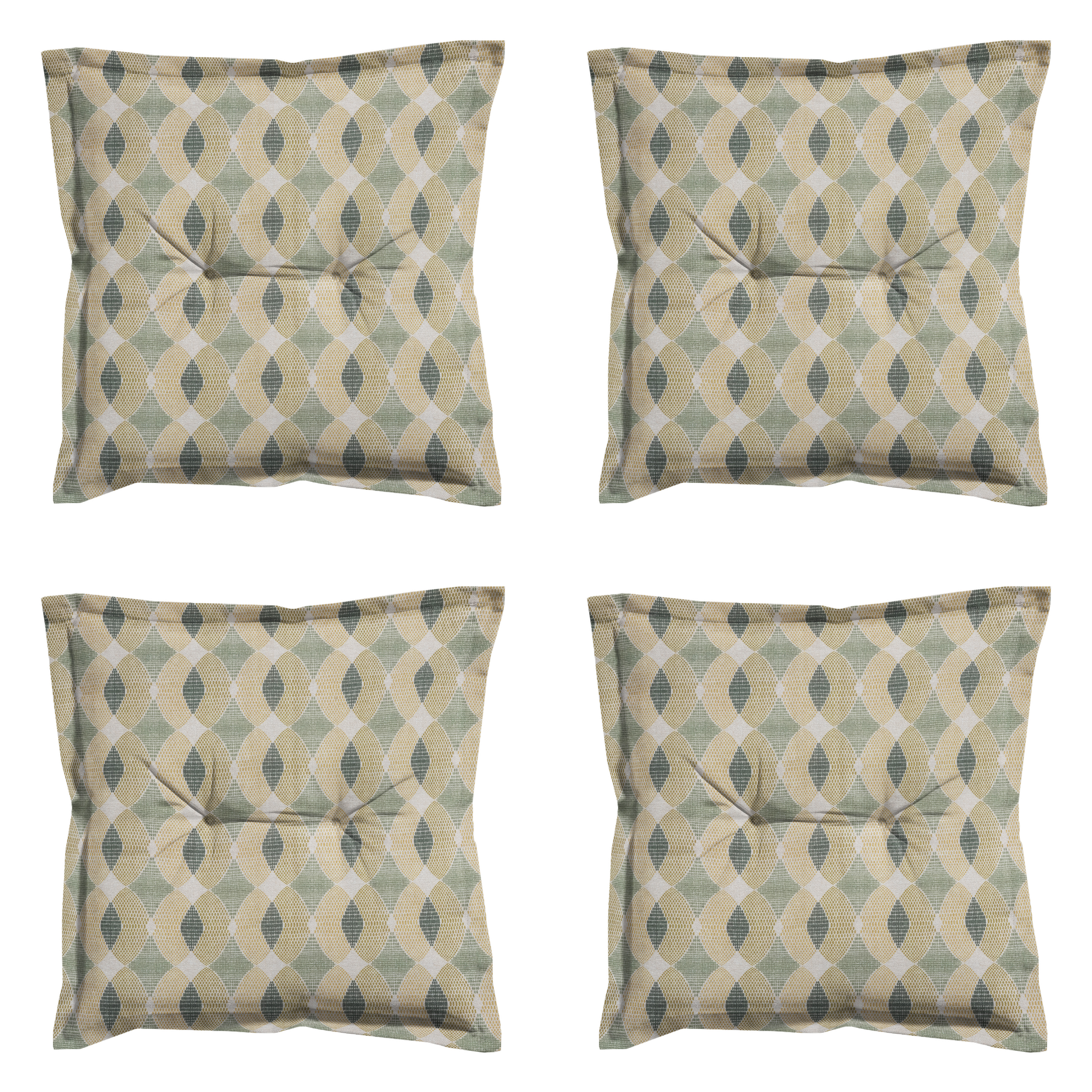 Madison - Zitkussen Rae - Groen - 50x50x7cm - Set van 4