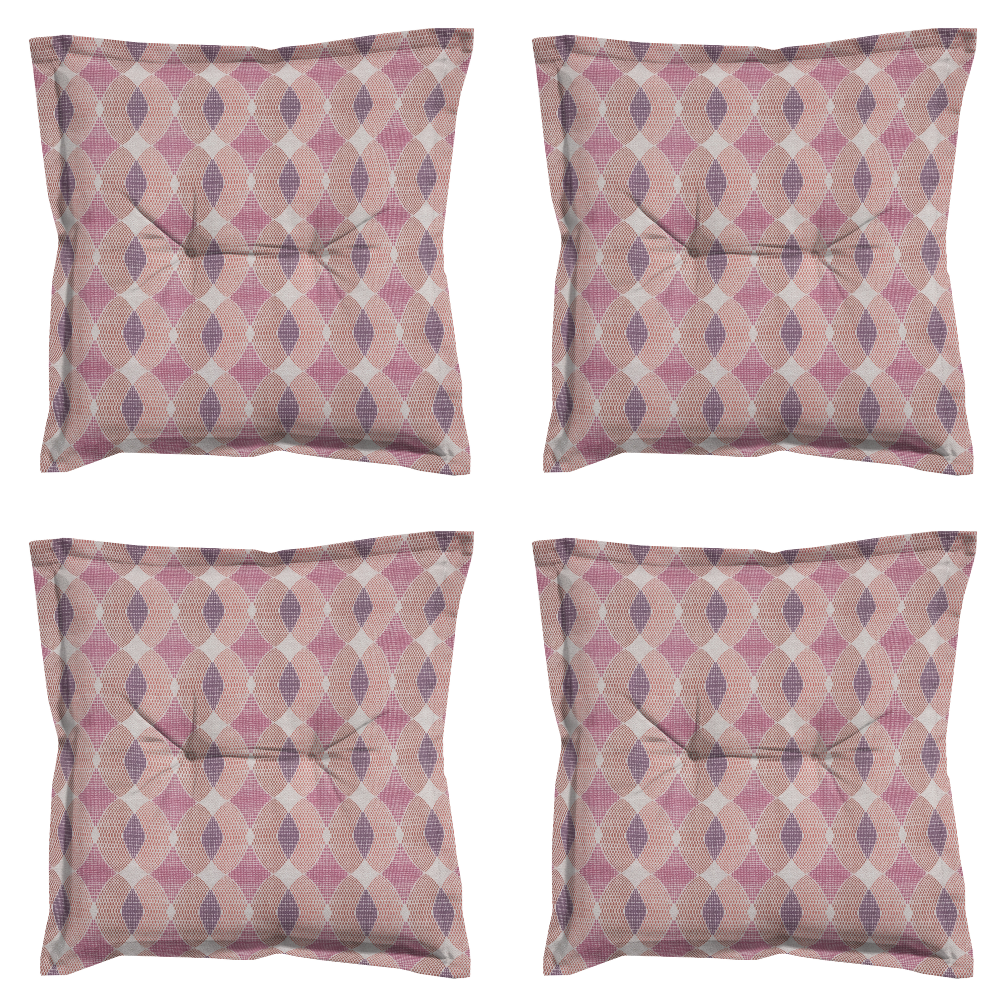 Madison - Zitkussen Rae - Paars - 50x50x7cm - Set van 4