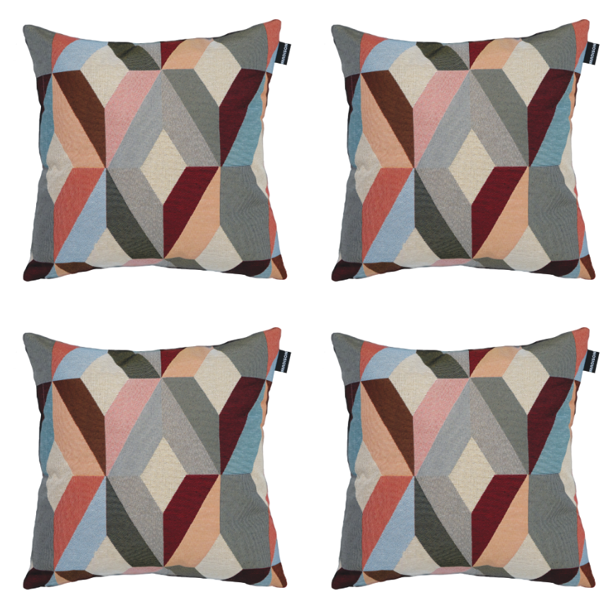 Madison - Sierkussen Madison Home - Multikleur - 45x45x10cm - Set van 4