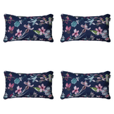 Madison - Sierkussen Cato - Blauw - 30x50x10cm - Set van 4