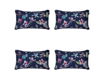 Madison - Sierkussen Cato - Blauw - 30x50x10cm - Set van 4