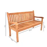 SenS-Line - Sipora Tuinbank 150cm - 2,5-zits - Bruin